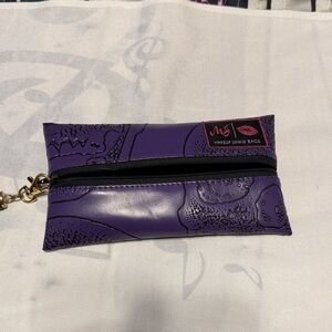 Purple Makeup Junkie Bag with Black Zipper
